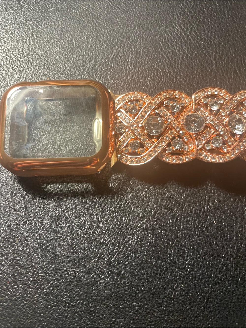 Rose Gold Bling Apple Replacement Watch Band - Picture 3 of 13
